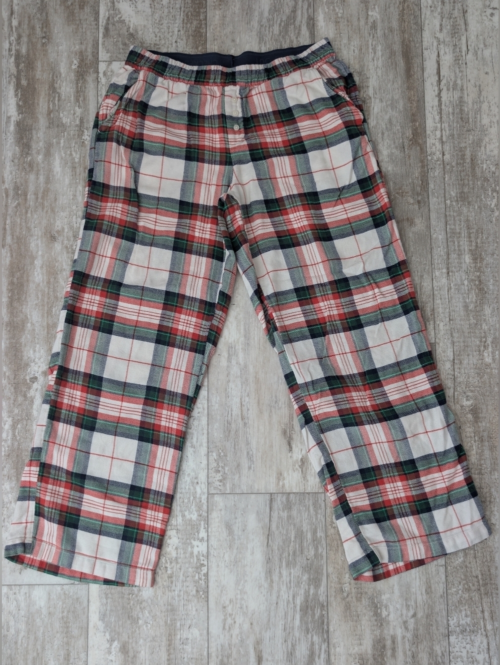 aerie Red, Green & White Plaid Lounge Pajama Pants